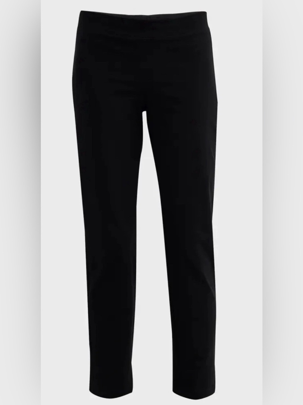 NWT Eileen Fisher Washable Stretch Crepe Slim Ankle Pants Sz S Black Classic